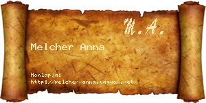 Melcher Anna névjegykártya